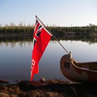 Canoe and Flag